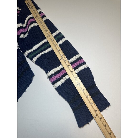 Free People Kennedy Pullover Sweater Midnight Sail Combo‎ Women's SMALL - Picture 11 of 11